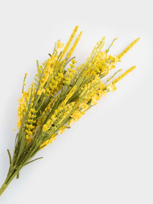 Ветка декоративная, 59 см, пластик/металл, Желтый букет, Interior spring ANNA LAFARG ANLAF-24340-F31-A