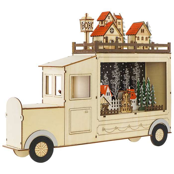 Декор новогодний с подсветкой festive truck из коллекции new year essential Tkano TK23-NY_LIGHT002