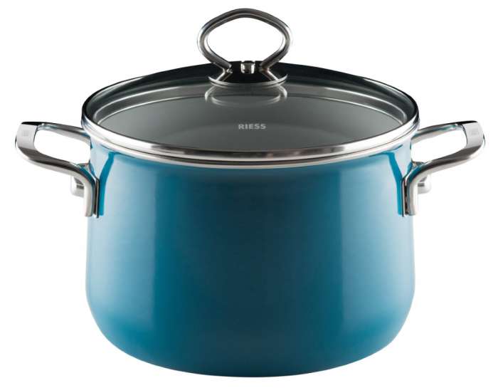 Кастрюля коническая с стеклянной крышкой 6,5 л AQUAMARIN RIESS 0705-010