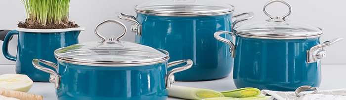 Кастрюля коническая с стеклянной крышкой 6,5 л AQUAMARIN RIESS 0705-010