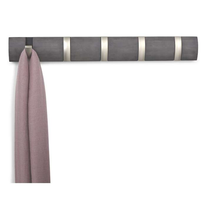 Вешалка настенная flip, 50,8 см, дерево-никель, 5 крючков UMBRA 318850-1143