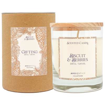 Свеча ароматическая gifting, bisquit&amp;berries, 40 ч Ambientair VV401GTTO