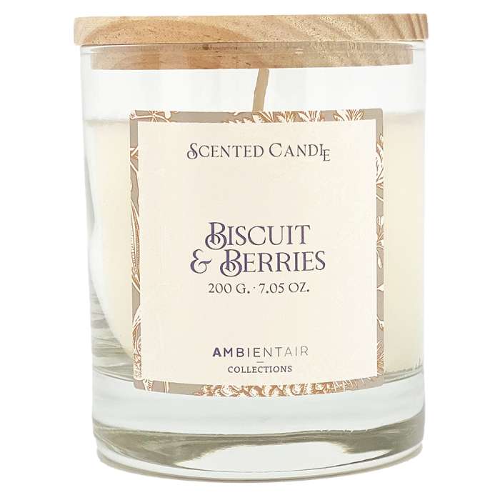 Свеча ароматическая gifting, bisquit&berries, 40 ч Ambientair VV401GTTO