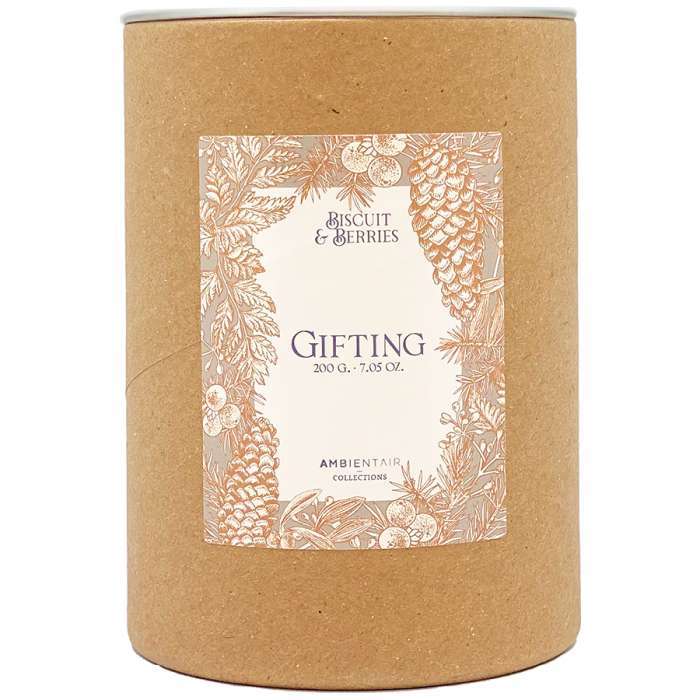 Свеча ароматическая gifting, bisquit&berries, 40 ч Ambientair VV401GTTO