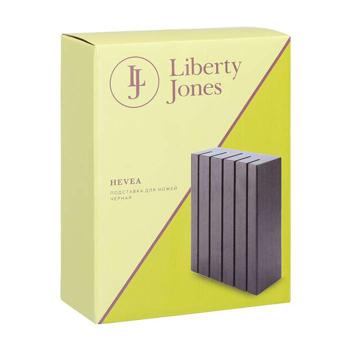 Подставка для ножей hevea, черная Liberty Jones LJ0000408