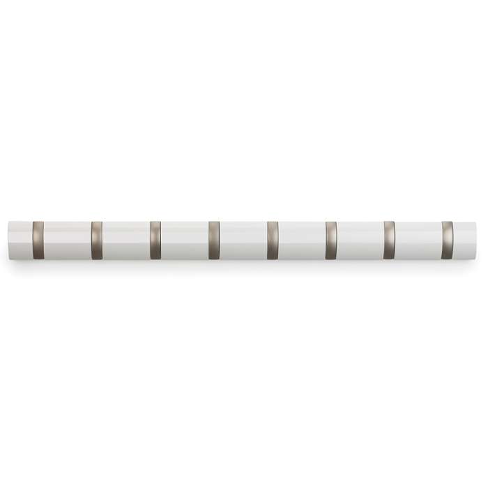 Вешалка настенная flip, 84,5 см, белая, 8 крючков UMBRA 318858-660