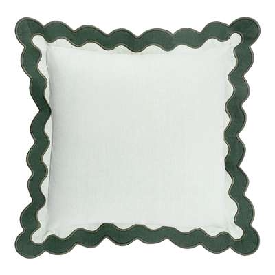 Чехол на подушку с контрастным кантом зеленого цвета из коллекции trendy ruffles, 40х40 см Tkano TK25-CC0003