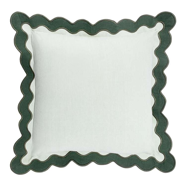 Чехол на подушку с контрастным кантом зеленого цвета из коллекции trendy ruffles, 40х40 см Tkano TK25-CC0003
