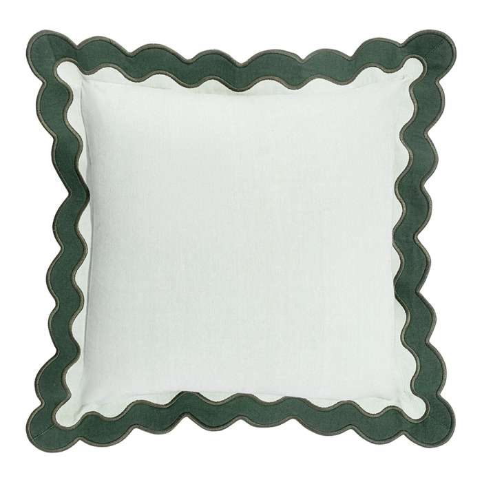 Чехол на подушку с контрастным кантом зеленого цвета из коллекции trendy ruffles, 40х40 см Tkano TK25-CC0003