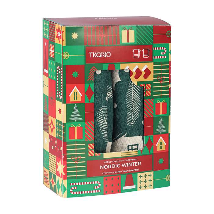 Набор кухонных полотенец nordic winter из коллекции new year essential, 50х70 см Tkano TK25-TT0005