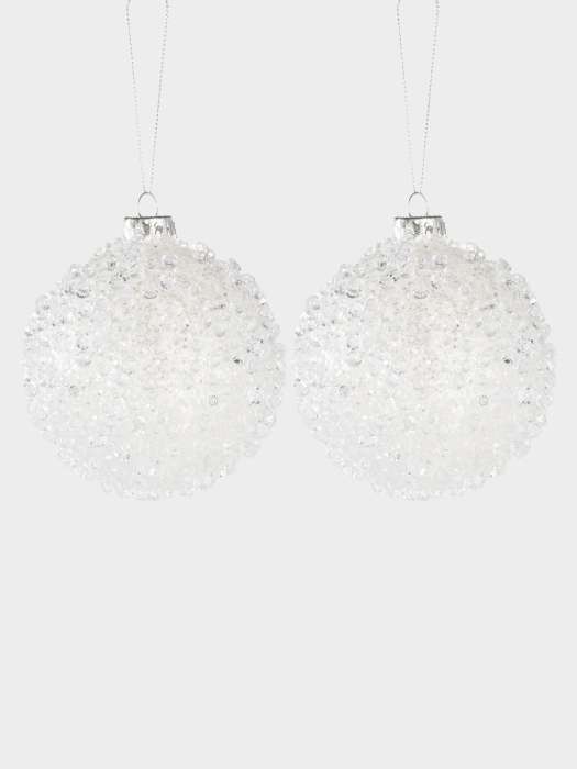 Игрушка елочная, 8 см, 2 шт, стекло, Шар с каплями, Event ANNA LAFARG ANLAF-GL4013