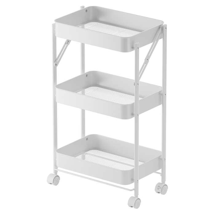 Этажерка 3-х ярусная smart cart, белая Smart Solutions SS0000352
