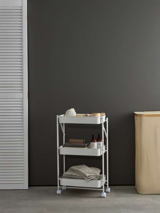 Этажерка 3-х ярусная smart cart, белая Smart Solutions SS0000352