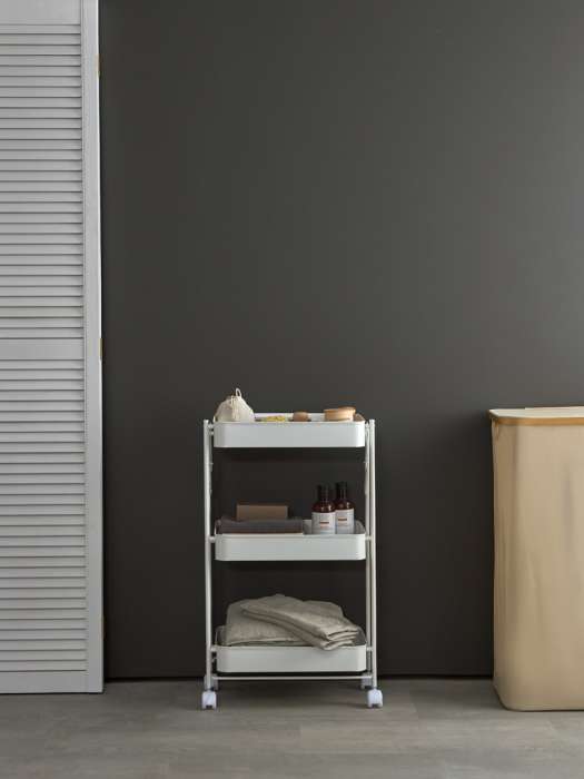 Этажерка 3-х ярусная smart cart, белая Smart Solutions SS0000352