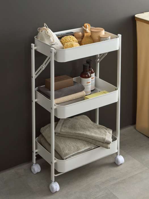Этажерка 3-х ярусная smart cart, белая Smart Solutions SS0000352