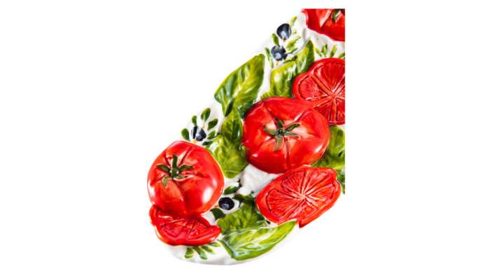 Подставка под ложку Томаты и оливки 28х12 см, керамика EDELWEISS EDW-114P