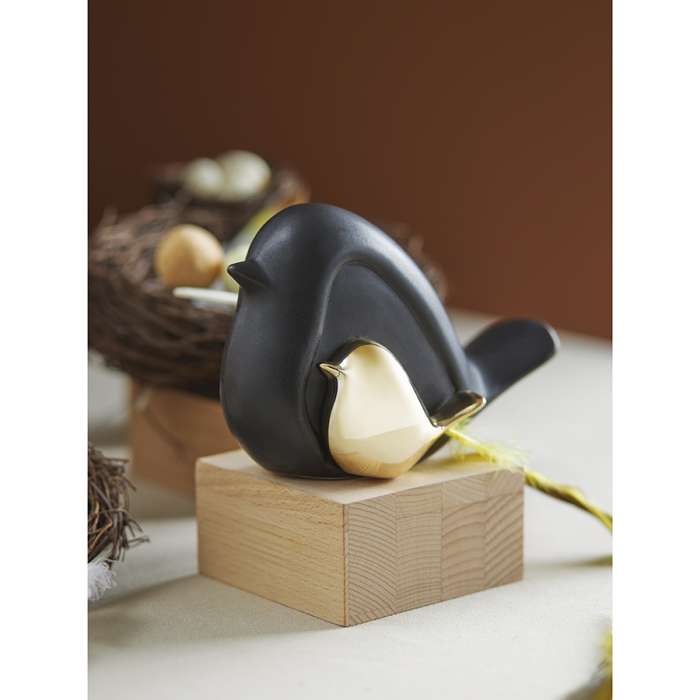 Декор из фарфора black birdie из коллекции essential, 14,5х6x10 см Tkano TK24-DEC-BD0002