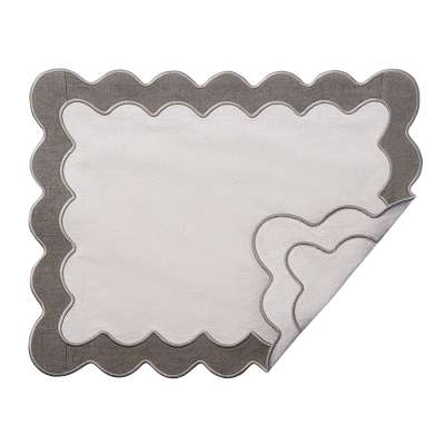 Салфетка под приборы с контрастным кантом серого цвета из коллекции trendy ruffles, 35х45 см Tkano TK25-PM0007