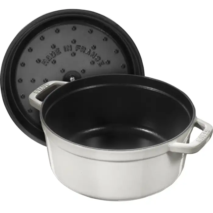 Кокот круглый, 22 см, 2,6 л, белый трюфель STAUB 11022107