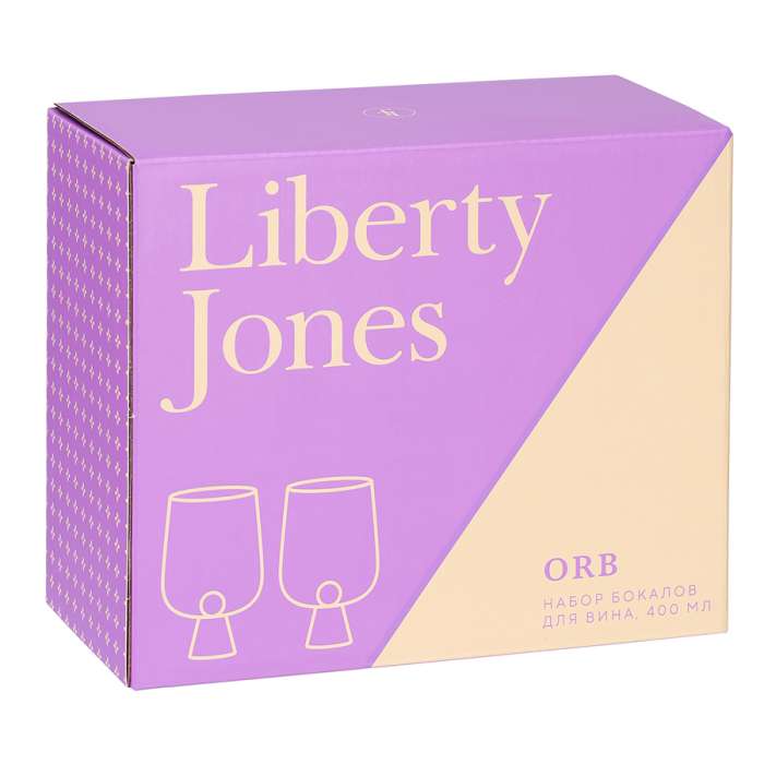 Набор бокалов для вина orb, 400 мл, розовый/зеленый, 2 шт. Liberty Jones LJ0000426