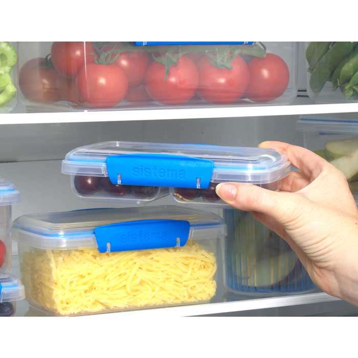 Контейнер прямоугольный двойной Fresh 350 мл    SISTEMA  921517