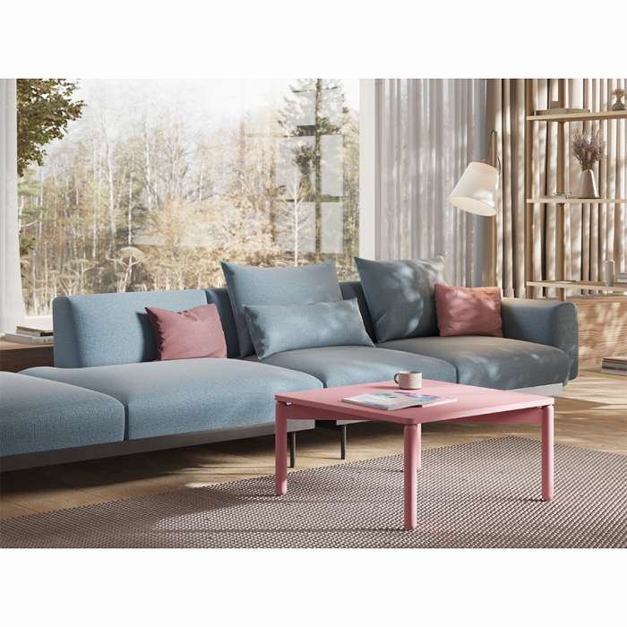 Столик кофейный saga, 75х75 см, розовый LATITUDE SGBRDTBL_C_SQPK75