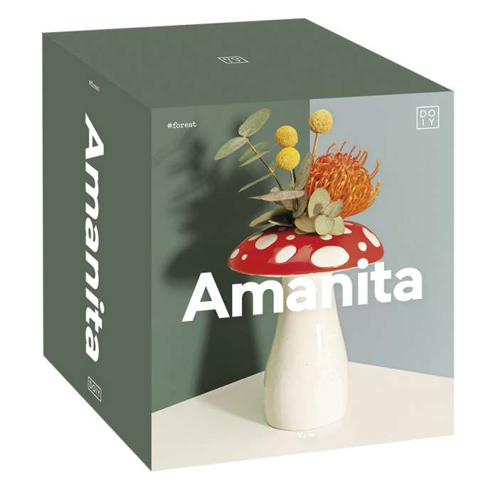 Ваза для цветов amanita, 19 см DOIY DYVASAMLRE