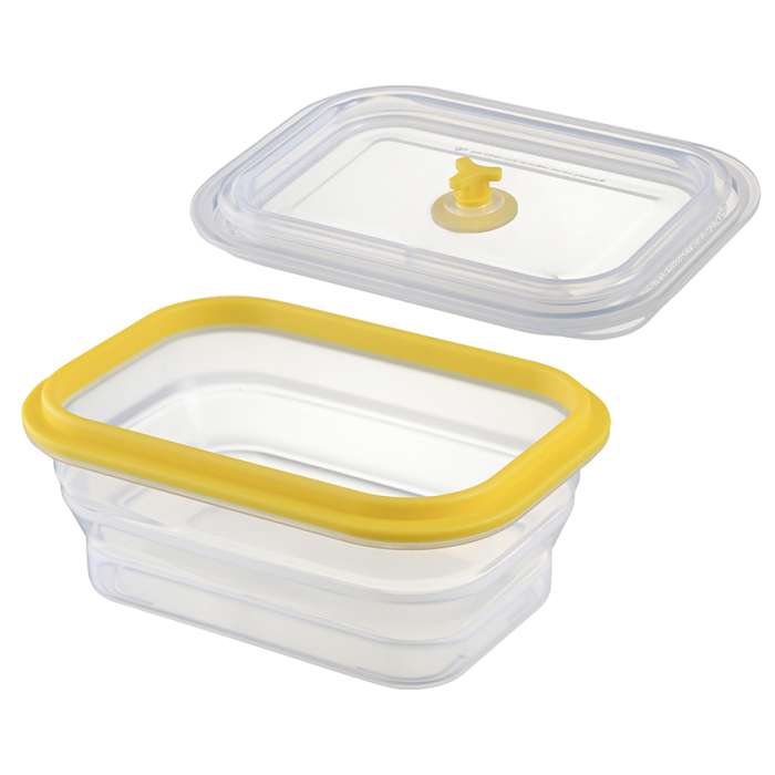 Контейнер для переноски и хранения силиконовый прямоугольный складной Silikobox, 600 мл, желтый SMART SOLUTIONS SS-LB-SCN-YL600