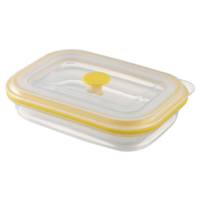 Контейнер для переноски и хранения силиконовый прямоугольный складной Silikobox, 600 мл, желтый SMART SOLUTIONS SS-LB-SCN-YL600