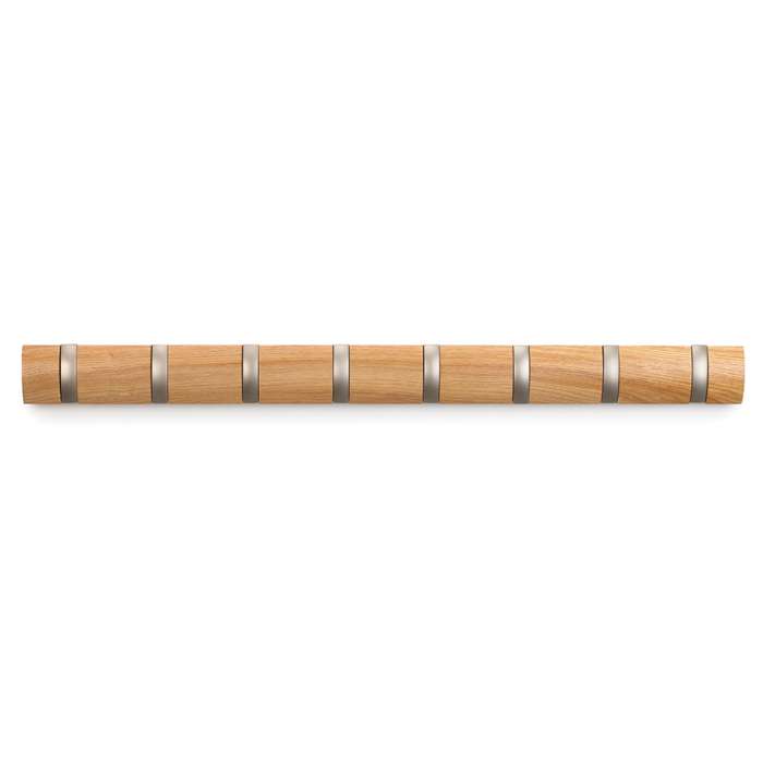 Вешалка настенная flip, 84,5 см, натуральное дерево, 8 крючков UMBRA 318858-390