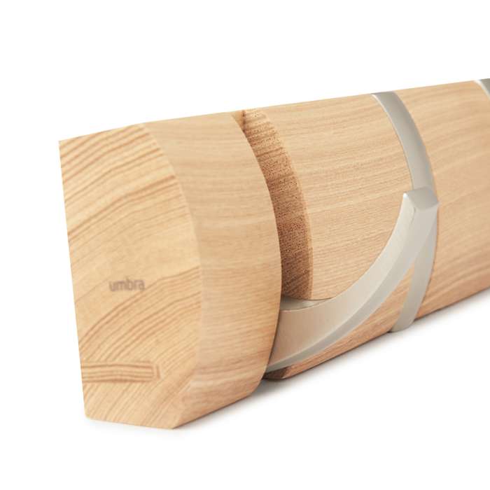 Вешалка настенная flip, 84,5 см, натуральное дерево, 8 крючков UMBRA 318858-390