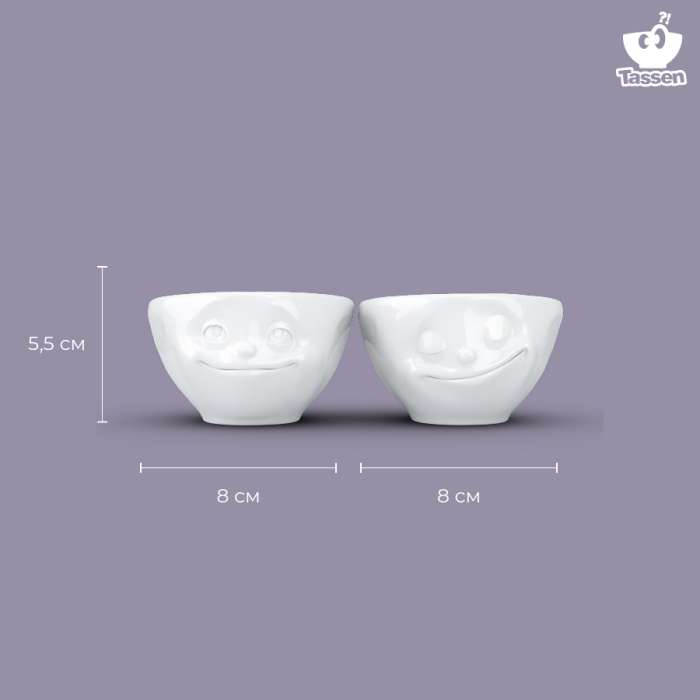 Набор чаш dreamy & happy, 100 мл, белый, 2 шт. Tassen T01.30.01