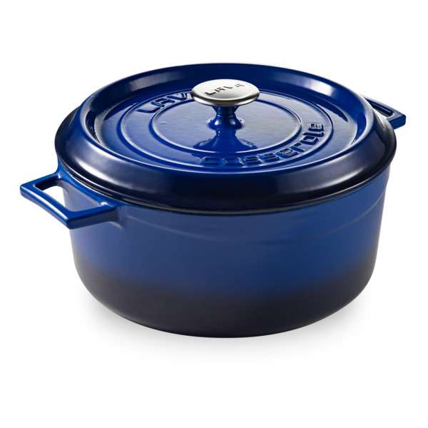 Кастрюля с крышкой LAVA d28 см, 6,7 л, чугун, синяя LV Y TC 28 EDT K2 Blue