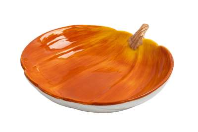 Блюдо, 23 см, керамика, оранжевое, Тыква, Bright pumpkin ANNA LAFARG ANLAF-FDWS-031224-11