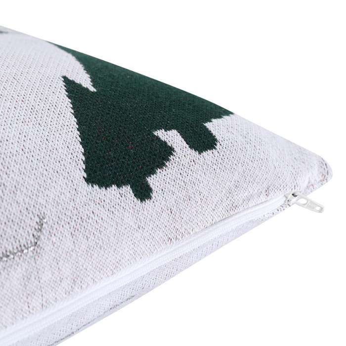 Подушка вязаная с новогодним рисунком let's ski из коллекции new year essential, 45x45 см Tkano TK25-CU0016