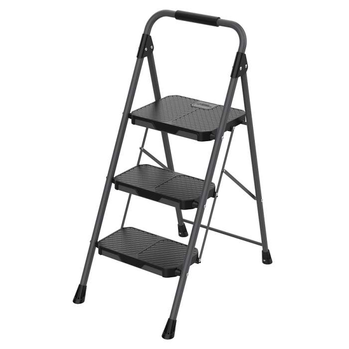 Стремянка stable, 3 ступени, 1 м, черная Smart Solutions SS0000354