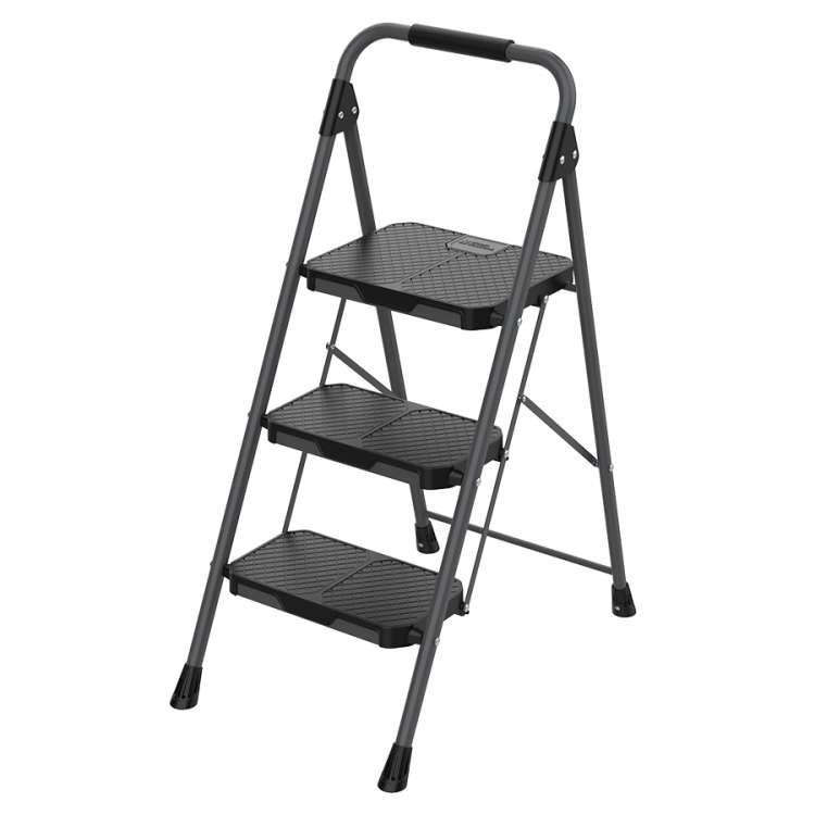 Стремянка stable, 3 ступени, 1 м, черная Smart Solutions SS0000354