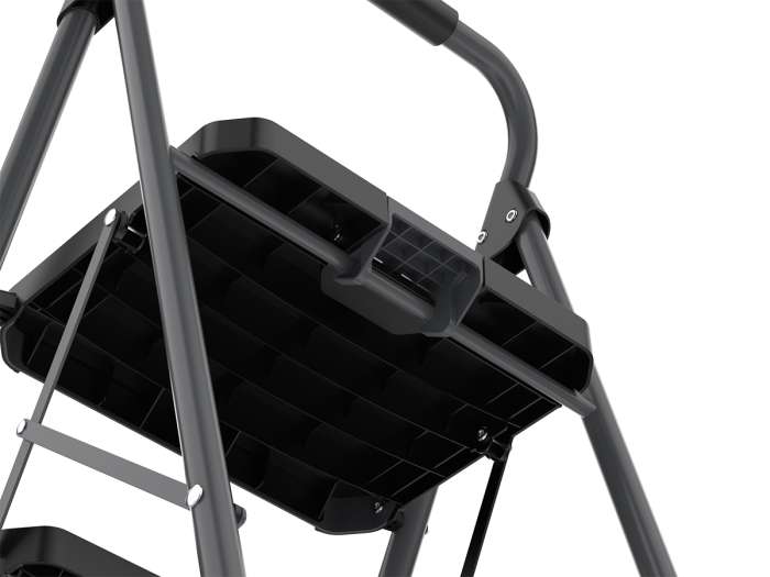 Стремянка stable, 3 ступени, 1 м, черная Smart Solutions SS0000354