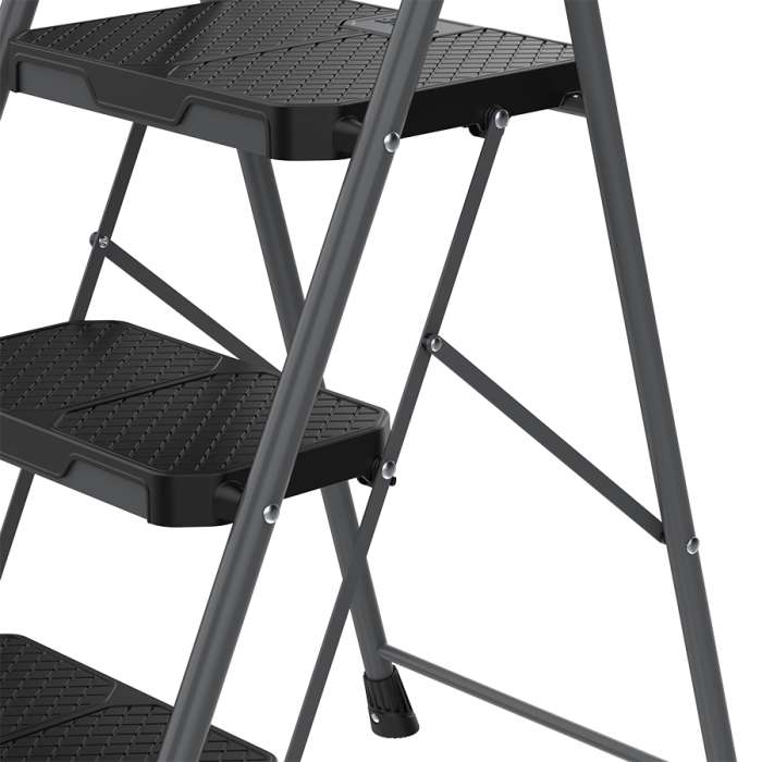 Стремянка stable, 3 ступени, 1 м, черная Smart Solutions SS0000354