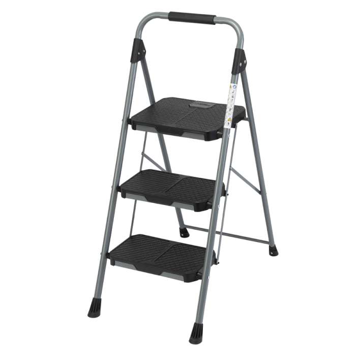 Стремянка stable, 3 ступени, 1 м, черная Smart Solutions SS0000354