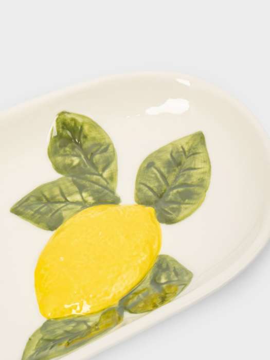 Блюдо, 32х16 см, фарфор P, овальное, молочное, Лимон, Limoncello ANNA LAFARG ANLAF-ARJ-290525-3