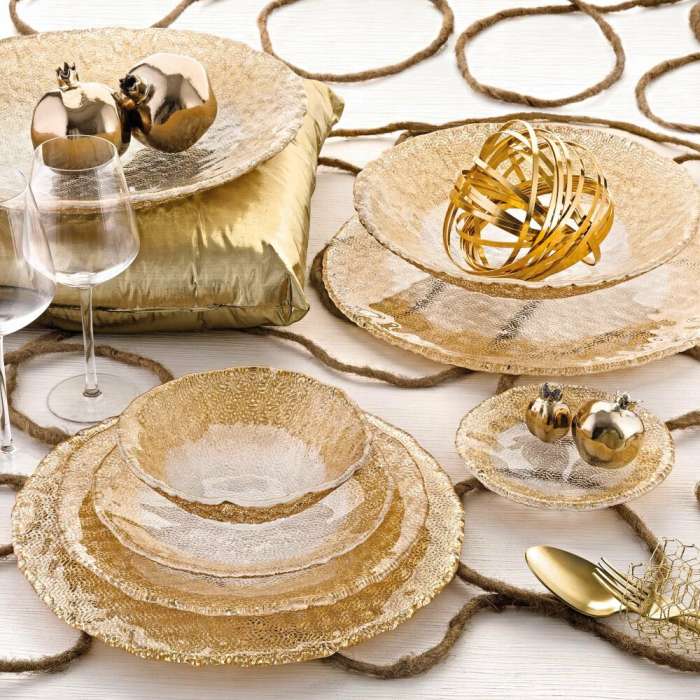 Тарелка глубокая 18 см Gold TRICOT IVV 7904.3