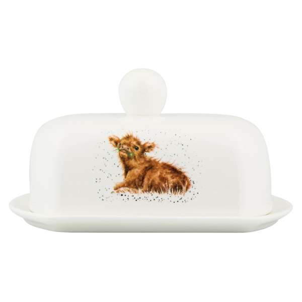 Маслёнка с крышкой Royal Worcester Забавная фауна Корова 15,5х11х8 см