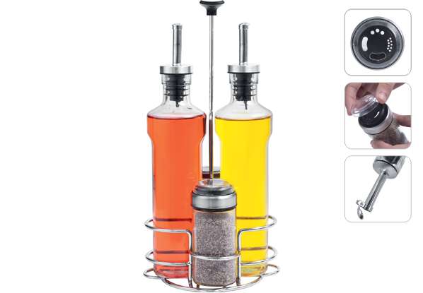 Набор бутылок для масла, уксуса и ёмкостей для специй, 5 предметов PETRA