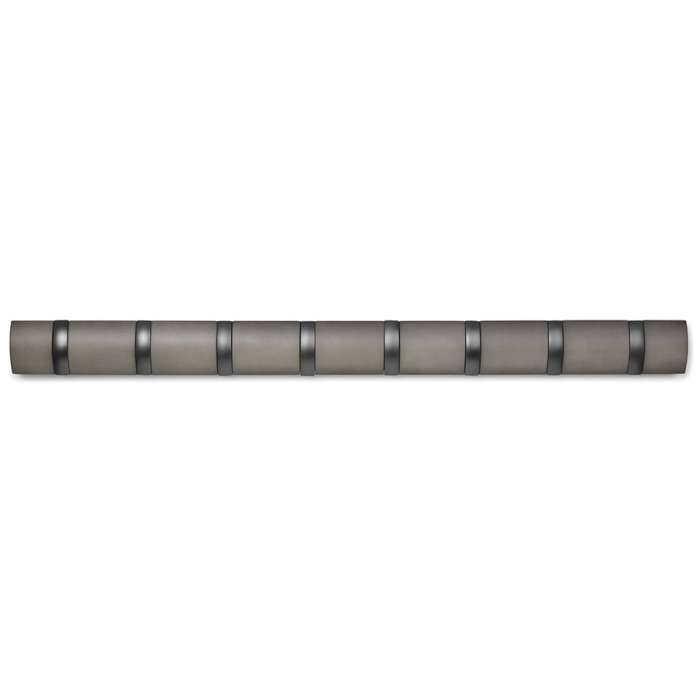 Вешалка настенная flip, 84,5 см, серая/олово, 8 крючков UMBRA 318858-1045