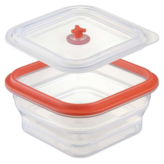 Контейнер для переноски и хранения силиконовый квадратный складной Silikobox, 600 мл, красный SMART SOLUTIONS SS-FC-SCN-RD600