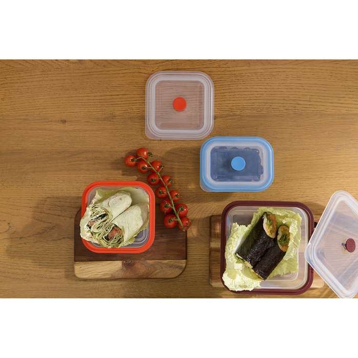 Контейнер для переноски и хранения силиконовый квадратный складной Silikobox, 600 мл, красный SMART SOLUTIONS SS-FC-SCN-RD600