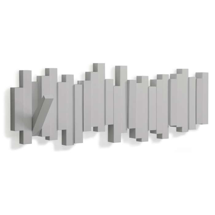 Вешалка настенная sticks, 49,3 см, серая, 5 крючков UMBRA 318211-918