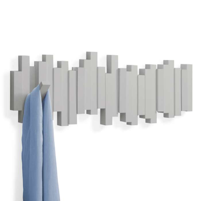Вешалка настенная sticks, 49,3 см, серая, 5 крючков UMBRA 318211-918