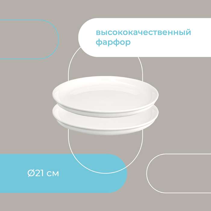 Набор тарелок milky cloud, D21 см, 2 шт. Liberty Jones LJ_HM_PL21